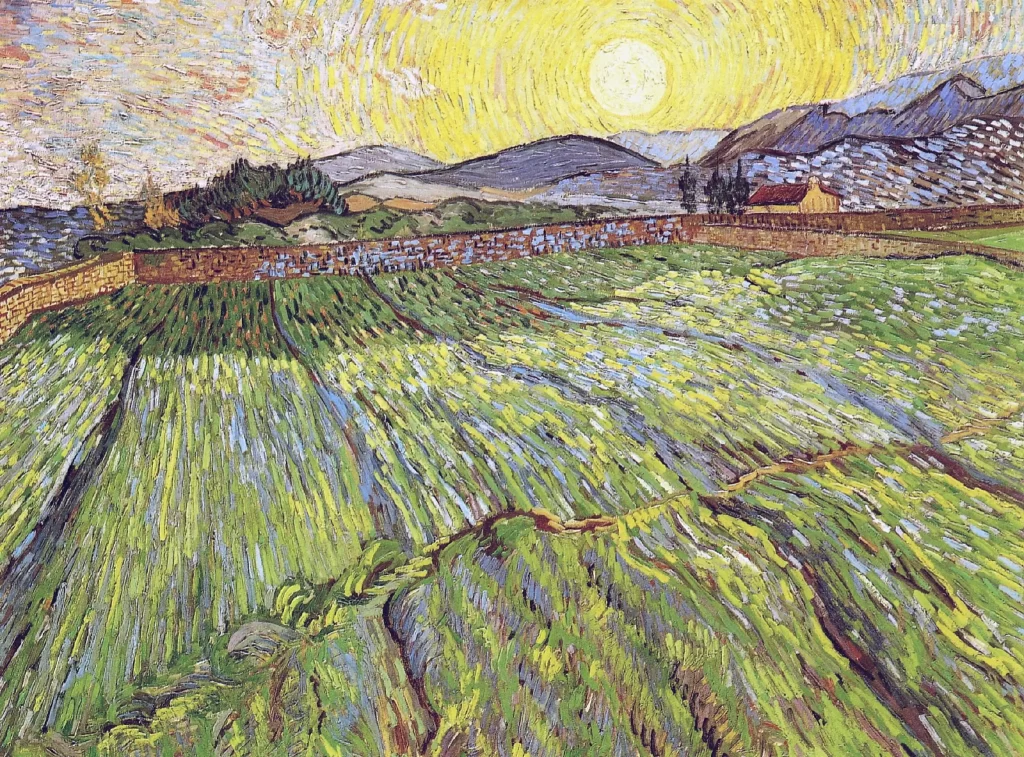Enclosed Field with Rising Sun Van Gogh