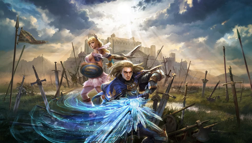 fantasy warriors magic battle castle swords armor adventure