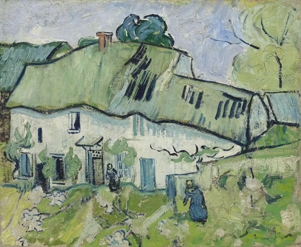 Farmhouse with Two Figures Van Gogh