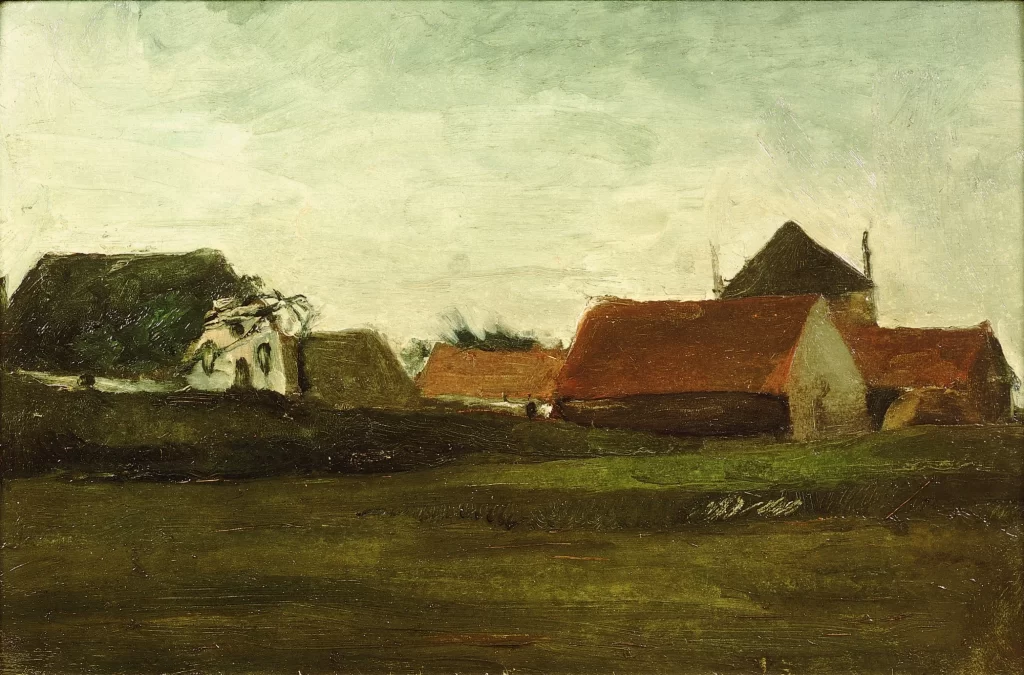 Farmhouses in Loosduinen near the Hague in Twilight Van Gogh
