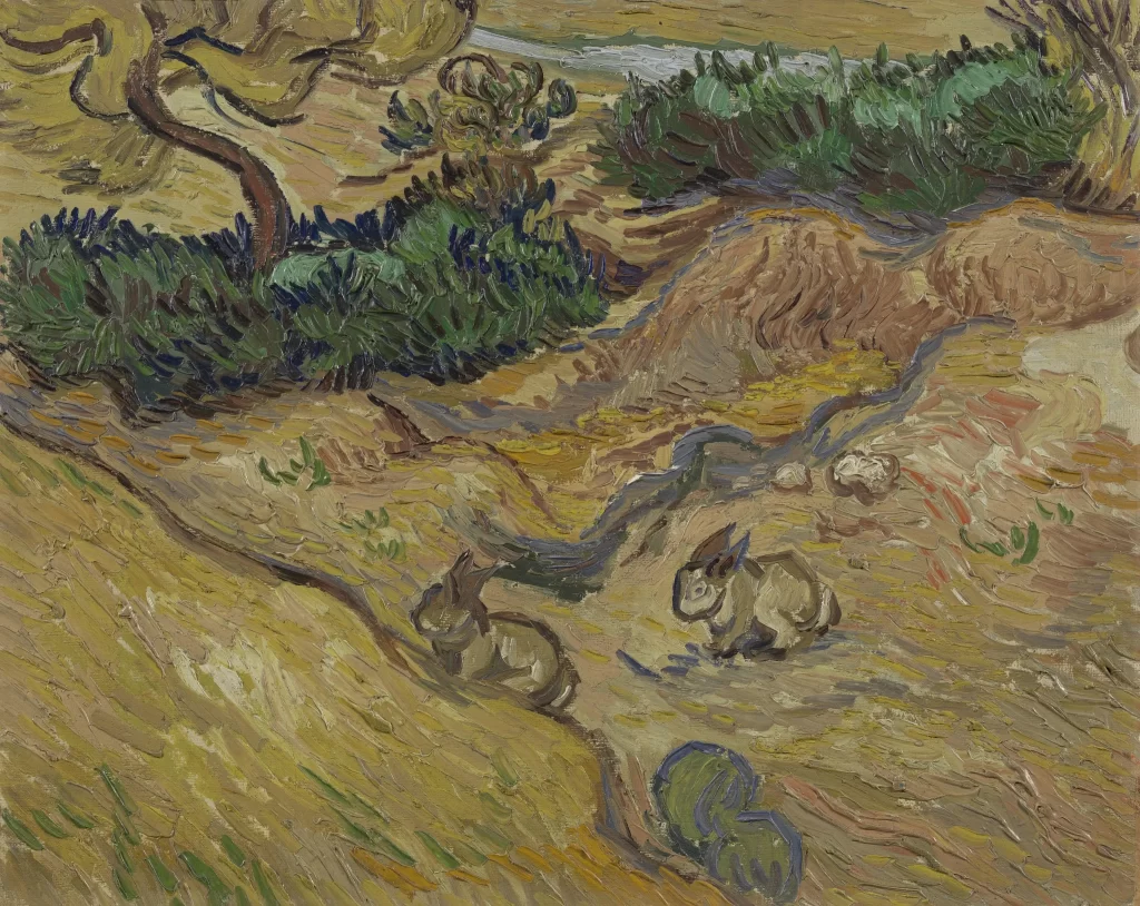 Field with Two Rabbits Van Gogh