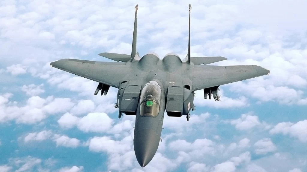 Fighter Jet Military Aerial Clouds Sky Powerful