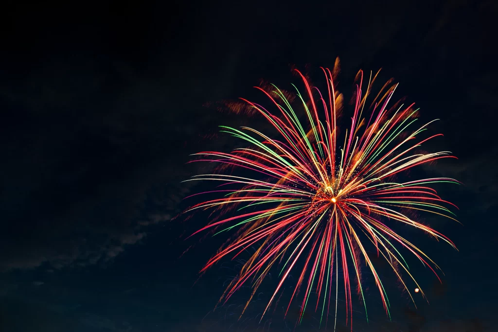 fireworks night sky celebration colorful burst