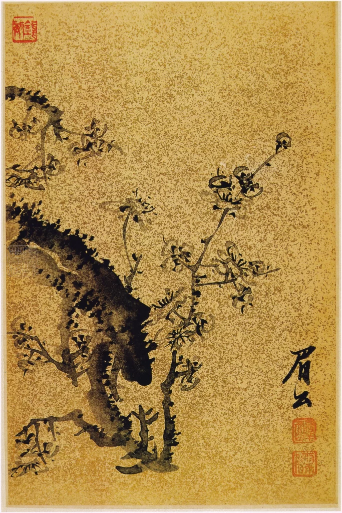 Flowers ink wash tranquil elegant Chen Jiru