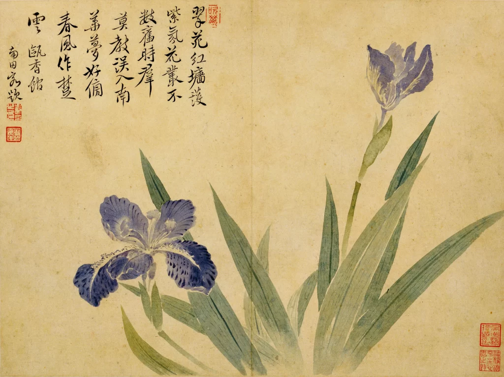 Flowers ink wash tranquil elegant Hua Yan