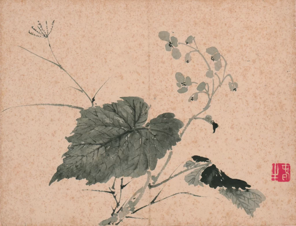 Flowers ink wash tranquil simplicity Zhang Xuehong
