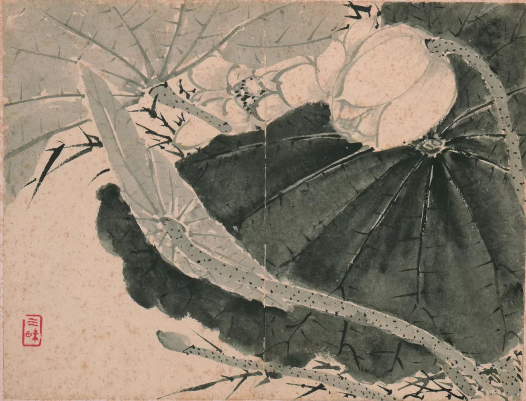 flowers ink wash tranquil Zhang Xuehong