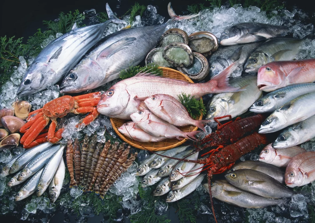 Fresh Fish Assorted Seafood Ice Crustaceans