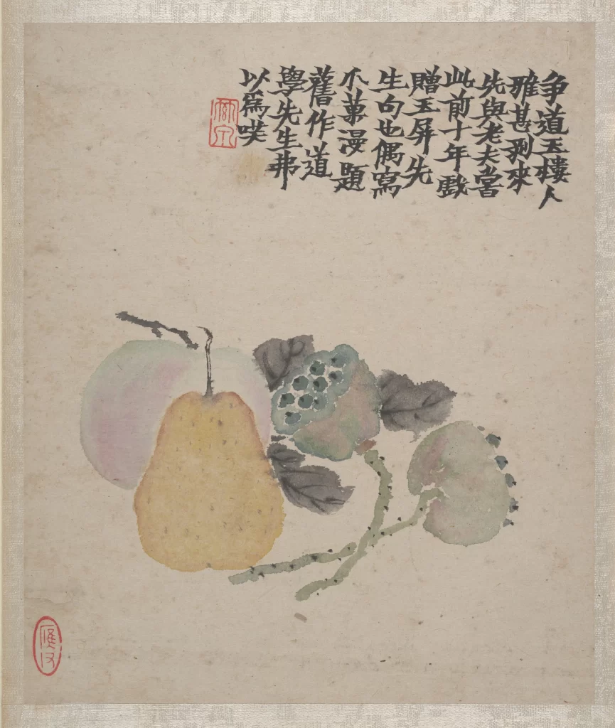 Fruit still-life traditional ink brushwork Jin Nong