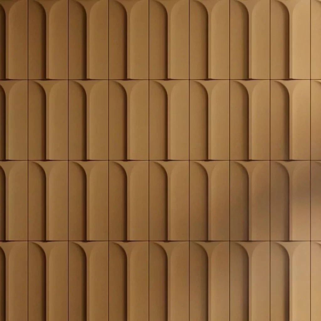 Geometric Pattern Repetitive Arches Brown Structured