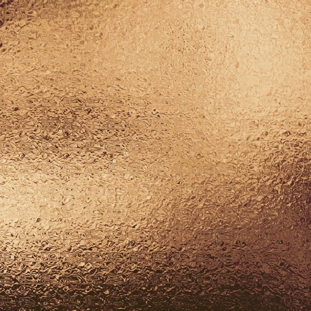 Golden Embossed Hammered Metal Dimpled Texture
