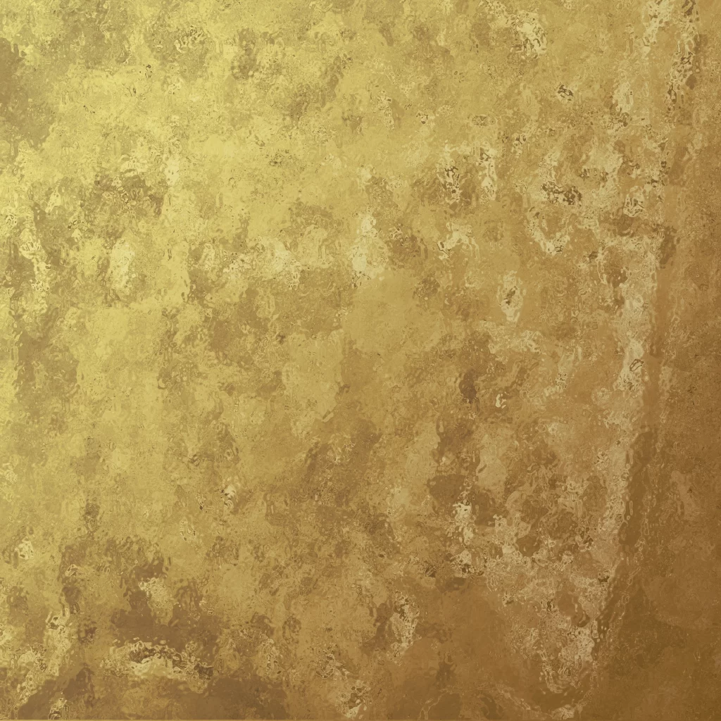 Golden Hammered Metal Dimpled Texture