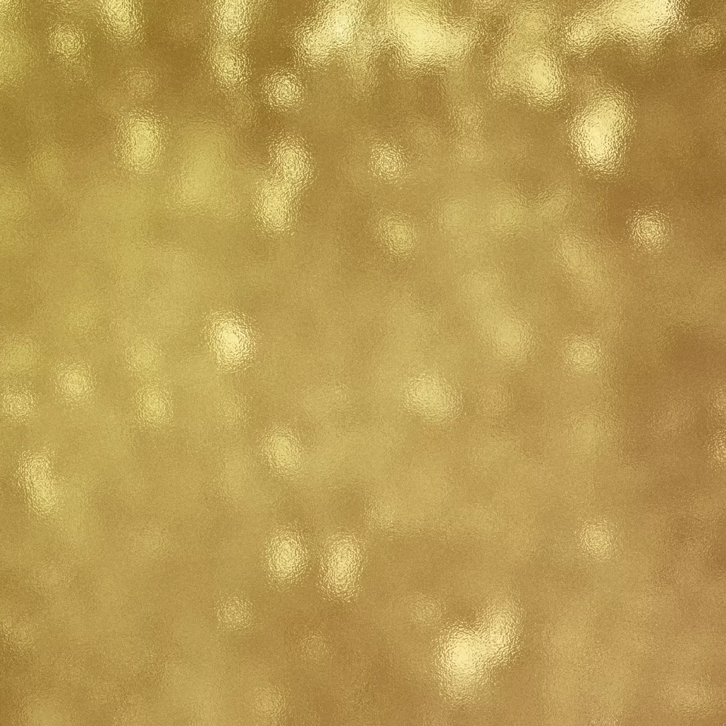 Golden Hammered Metal Dimpled Texture Surface