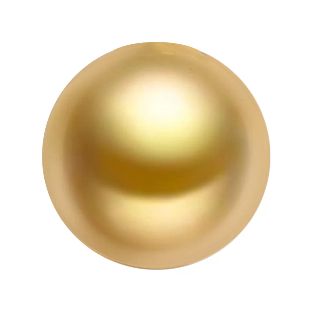 Golden Sphere Shiny Smooth Reflective Metallic