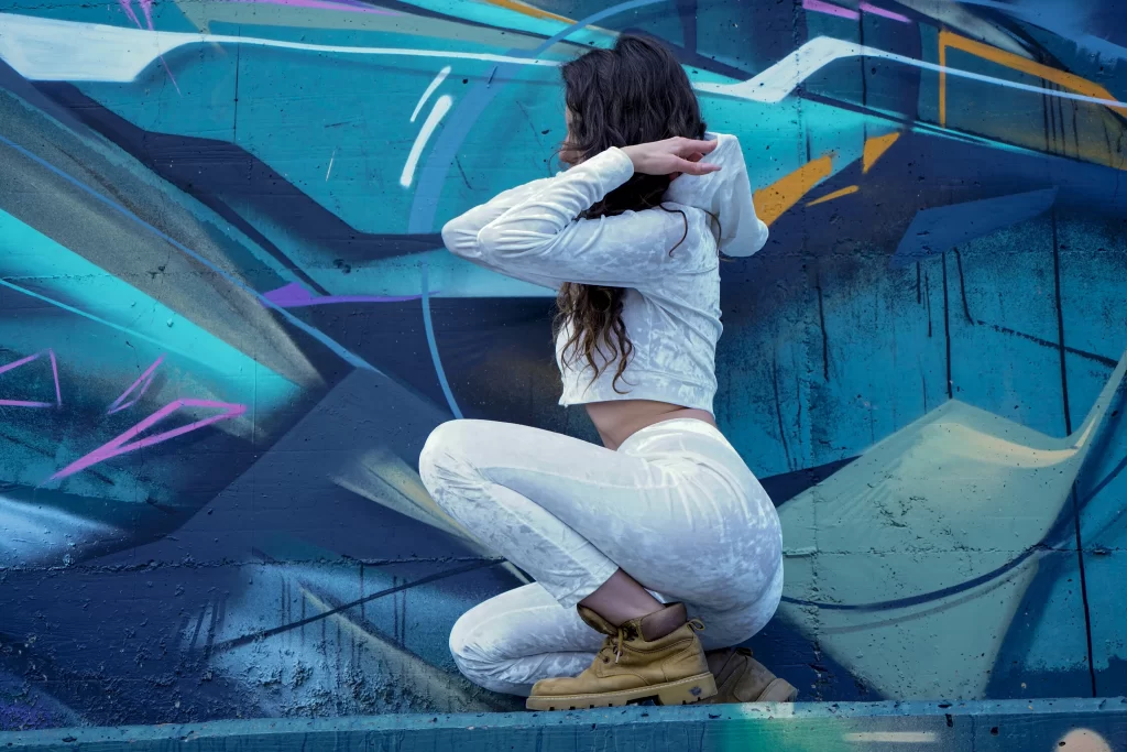 graffiti urban fashion pose street art style