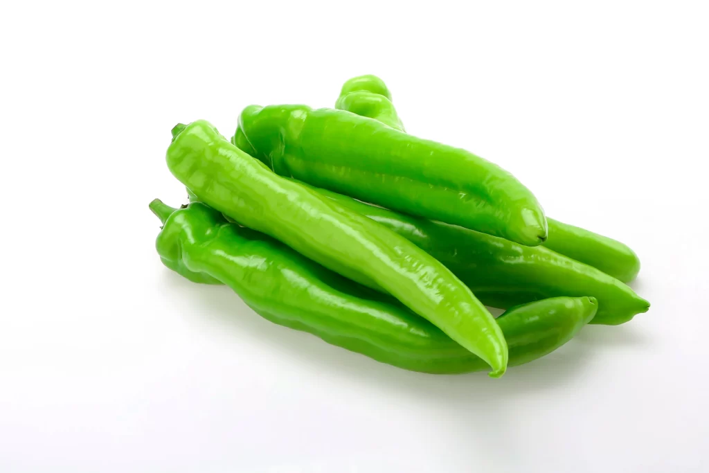 Green Chili Pepper Long Smooth Fresh