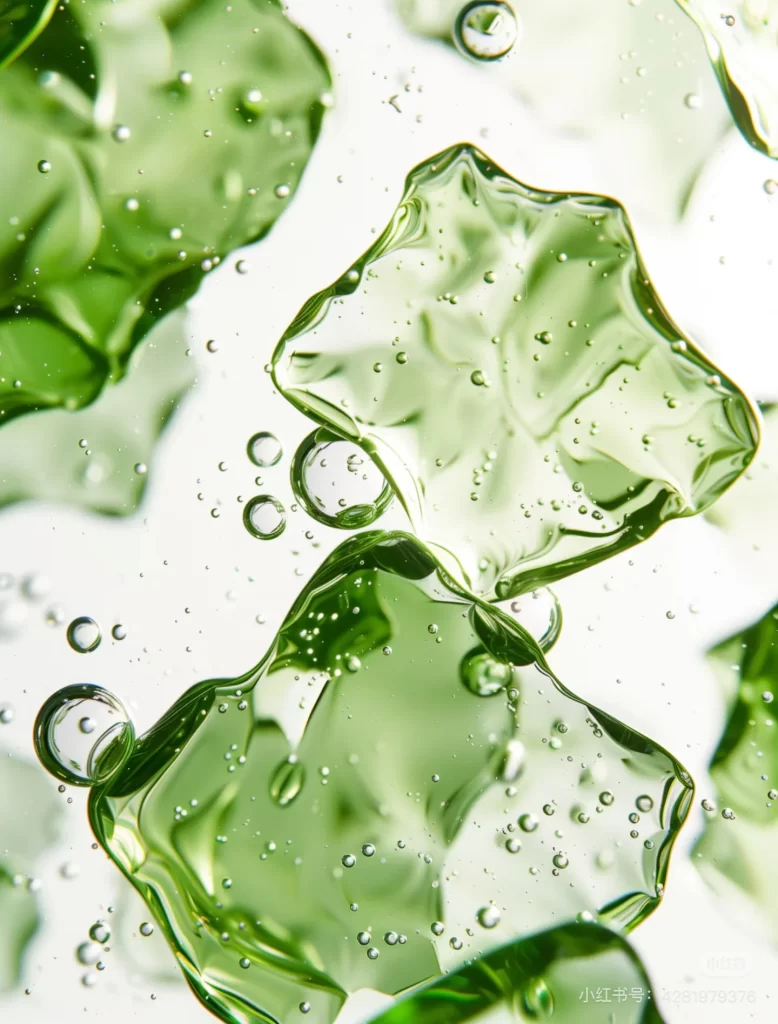 Green Translucent Bubbles Fluidity Abstract