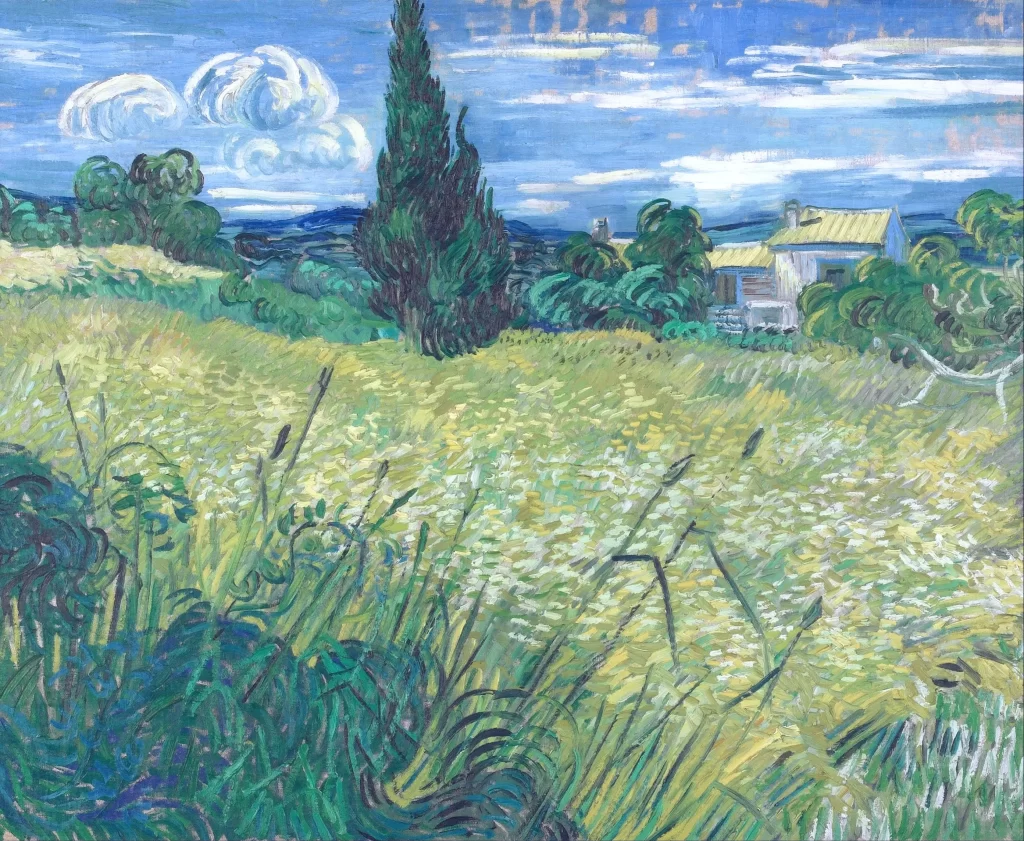 Green Wheat Field with Cypress Van Gogh