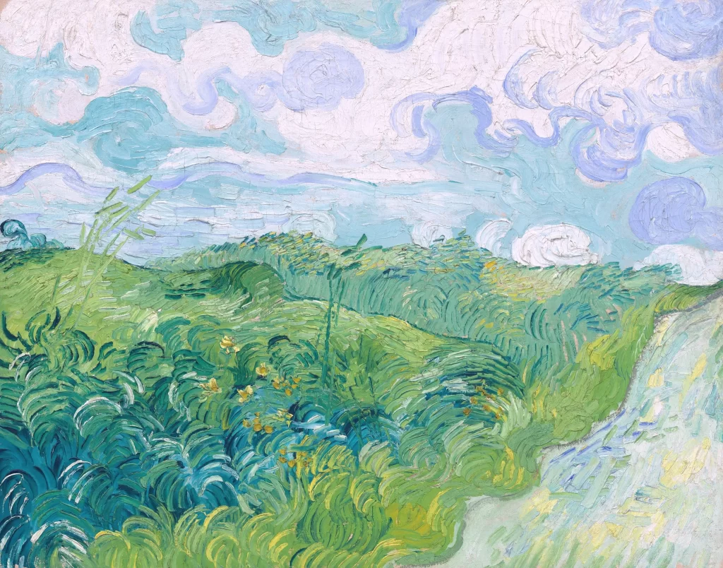 Green Wheat Fields Auvers Van Gogh