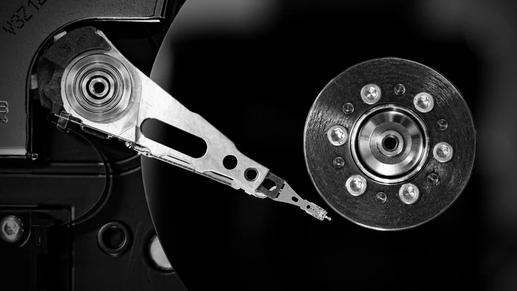 hard drive magnetic platter readwrite head data storage mechanical components co