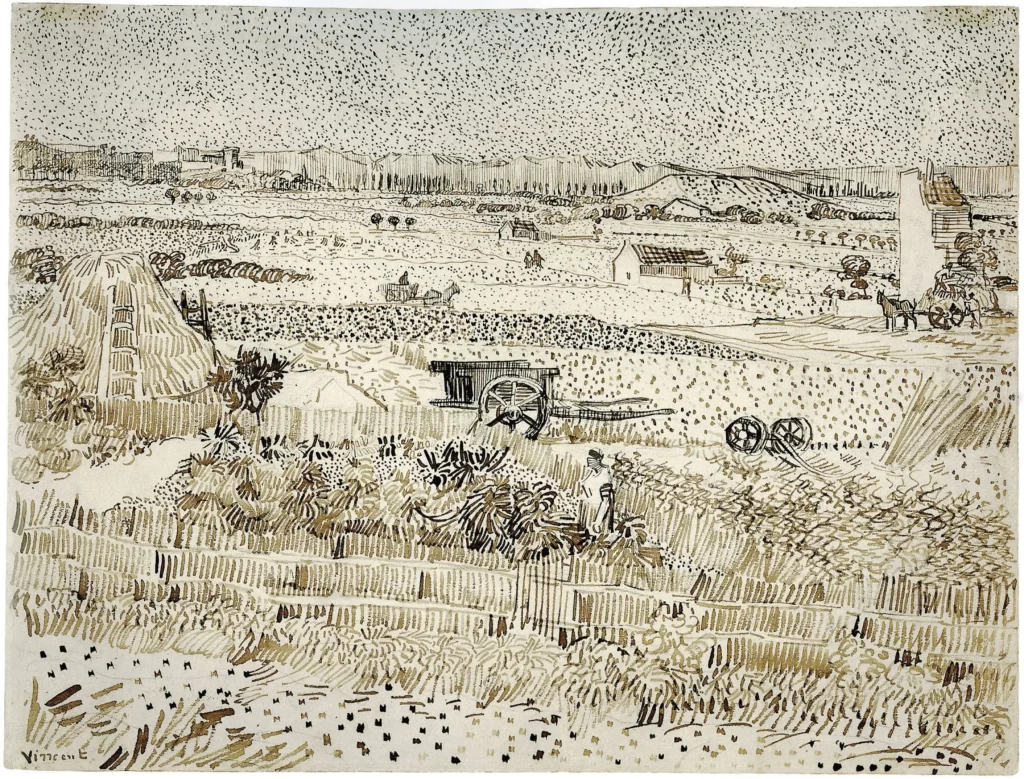 Harvest The Plain of La Crau Van Gogh
