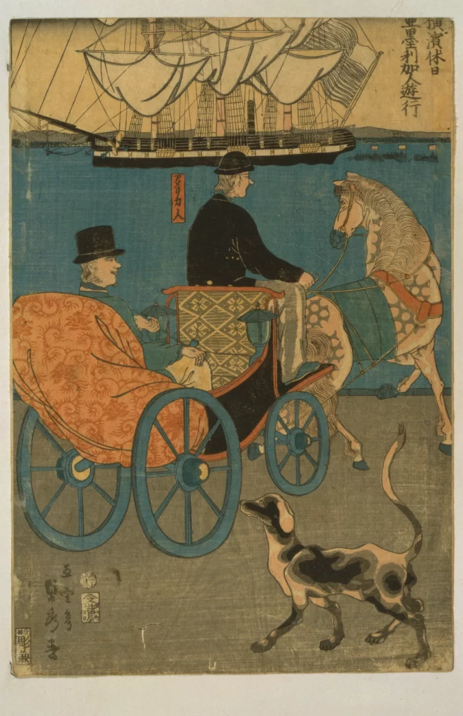 Horse Carriage Dog Sea Ship Traditional Art Japanese