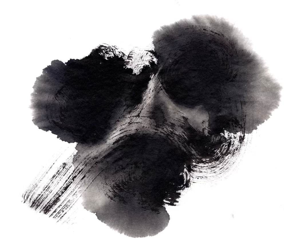 Ink abstract art expression