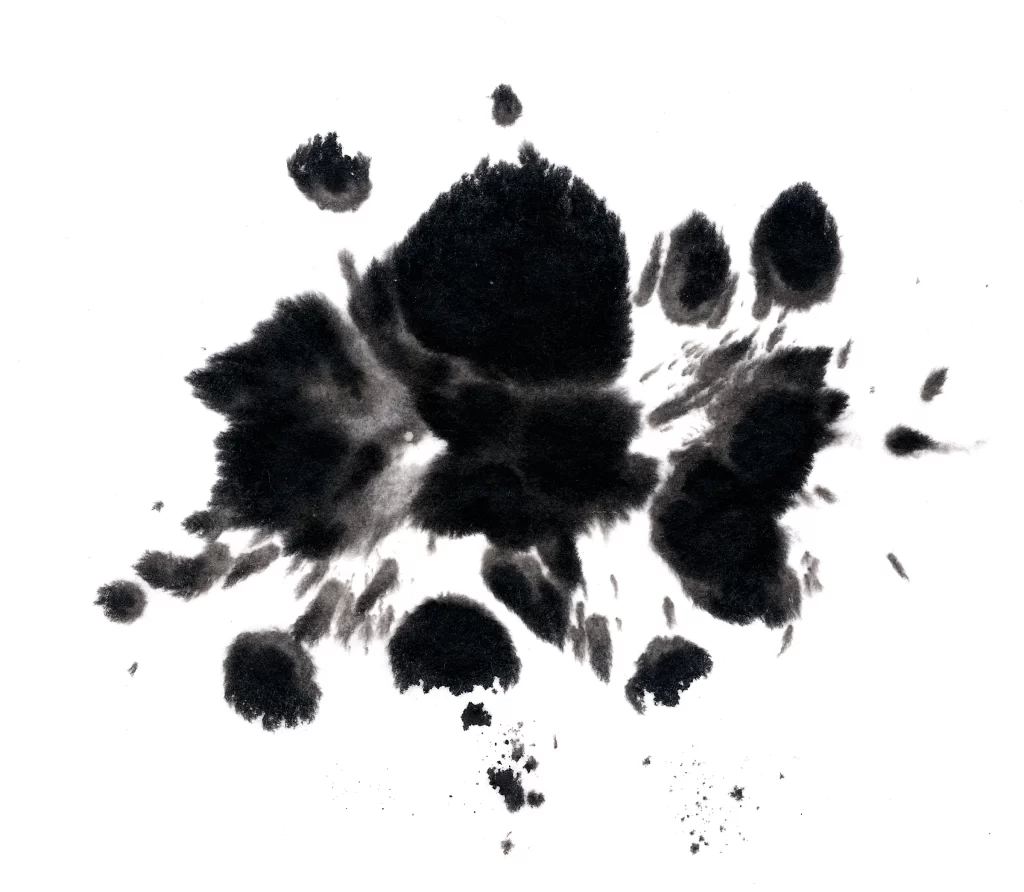 Ink blot abstract art design pattern