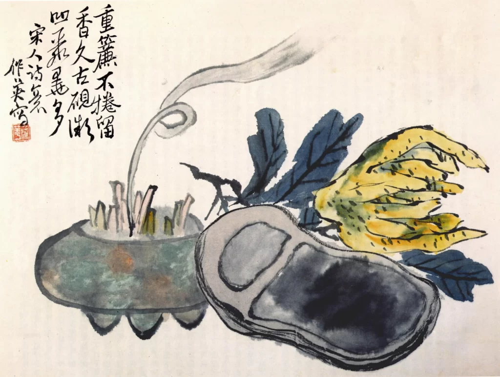 Ink wash painting traditional Chinese Pu Hua