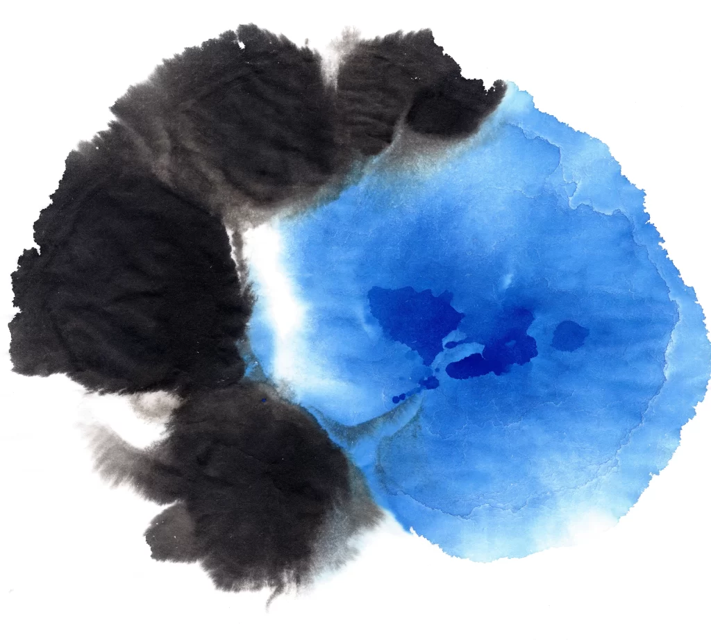 Ink watercolor abstract art color blend