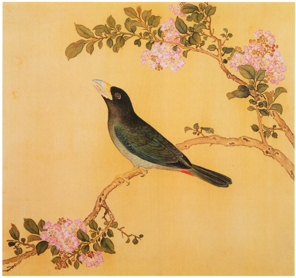 Jay Bird Acorn Branch Autumn Yu Sheng