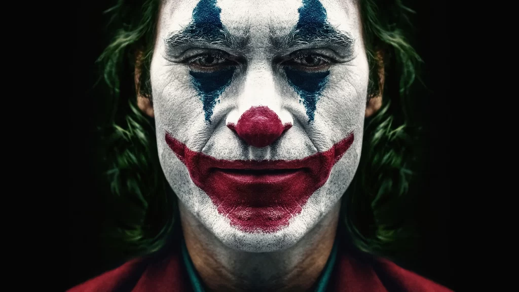 joker clown makeup costume red blue