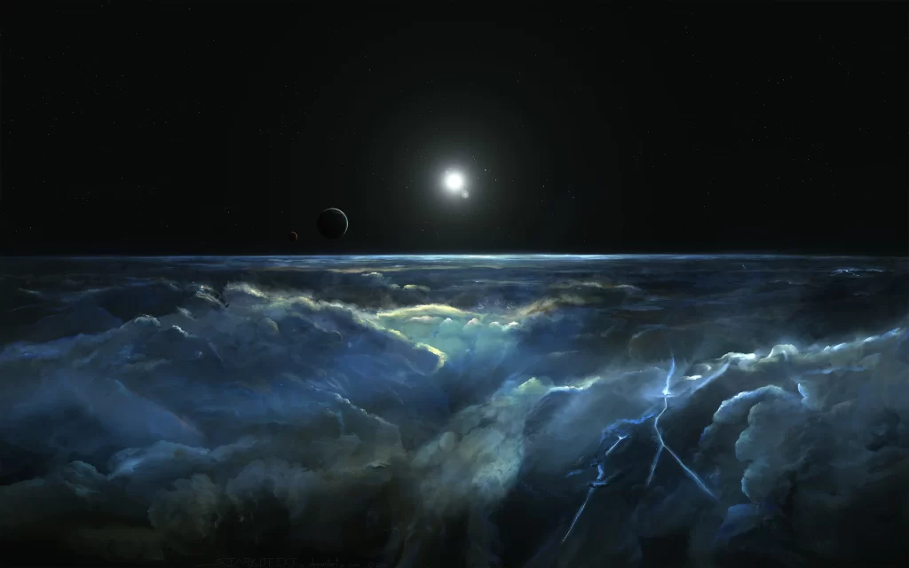 Space Planets Stars Clouds Light Cosmic