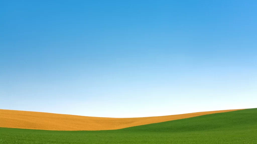 landscape hills sky grass blue green