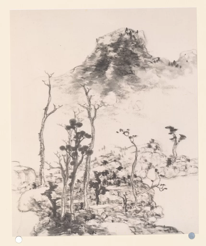 Landscape ink wash tranquil natural serene Bada Shanren