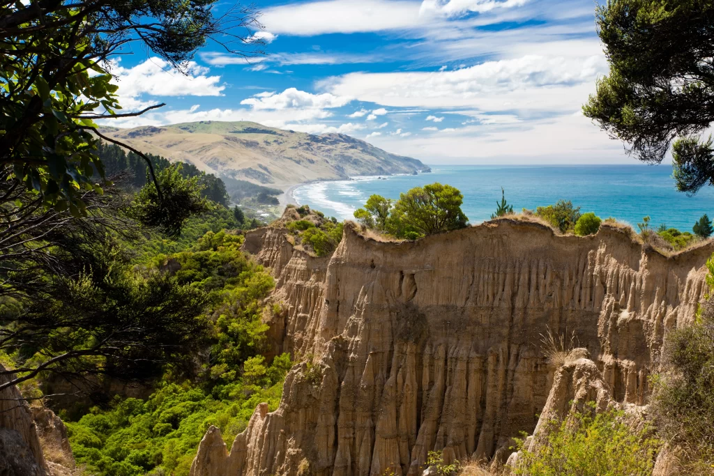 landscape natural beauty ocean cliffs greenery