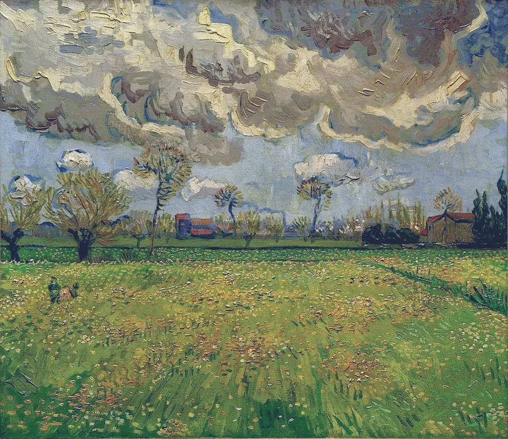Landscape under a Stormy Sky Van Gogh
