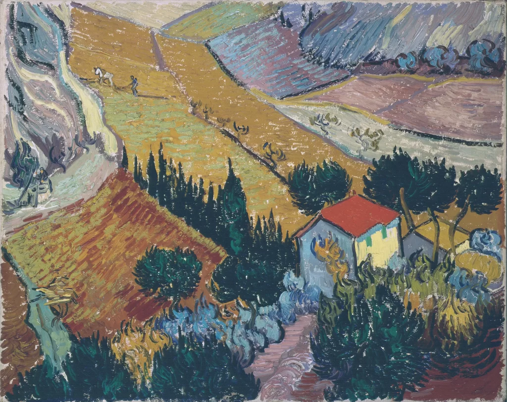Landscape with House and Ploughman Van Gogh