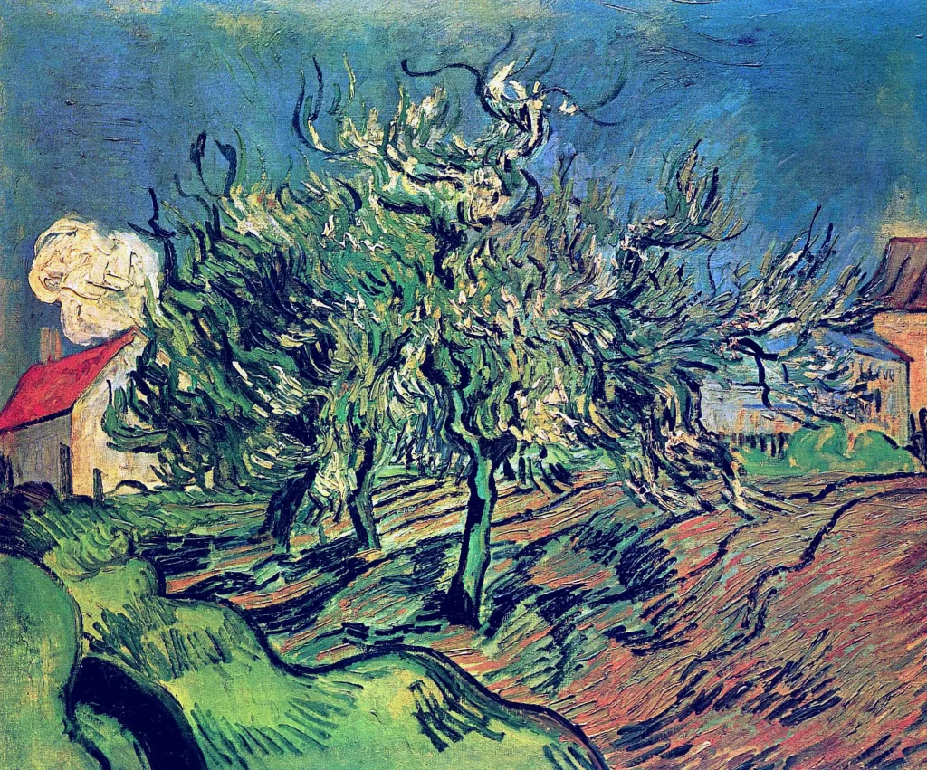 Landscape with Three Trees and a House Van Gogh