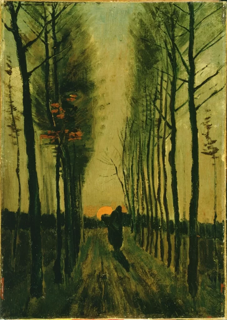 Lane of Poplars at Sunset Van Gogh