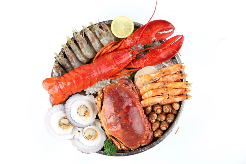 Lobster Shrimp Crab Scallops Seafood Platter