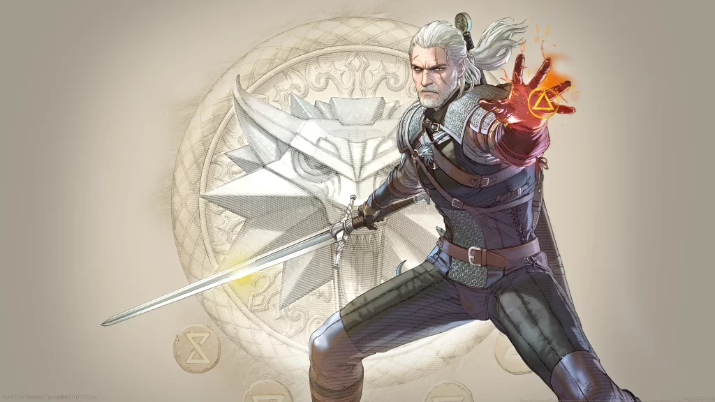 magic sword fantasy character emblem