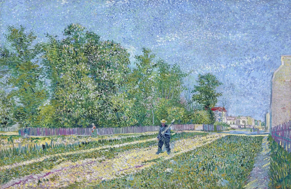 Man with Spade in a Suburb of Paris Van Gogh