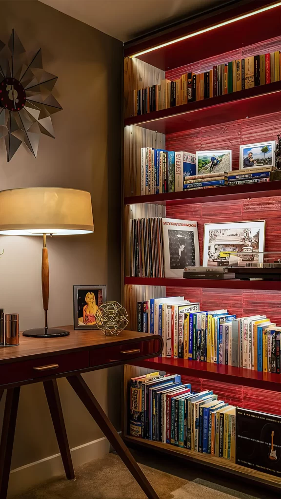 Mid-Century Modern Desk and Bookshelf