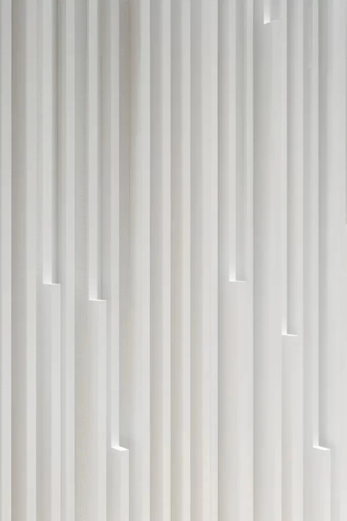 Minimalist Geometric White Vertical Lines Modern