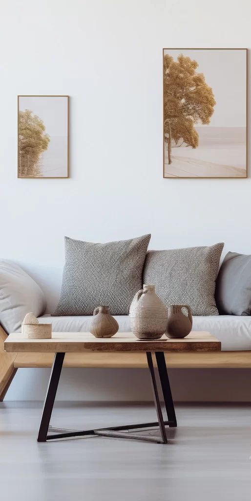 Minimalist Japandi Living Room With Earthy Decor