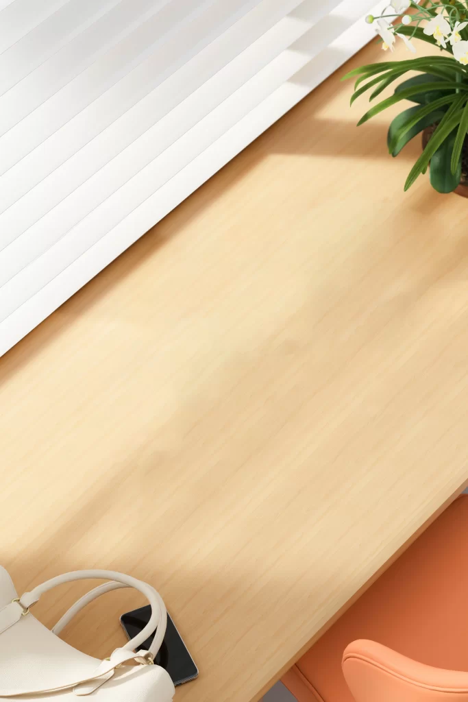 Minimalist Modern Wooden Desk Workspace