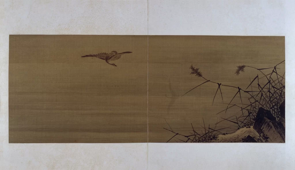 Minimalist Nature Bird Grass