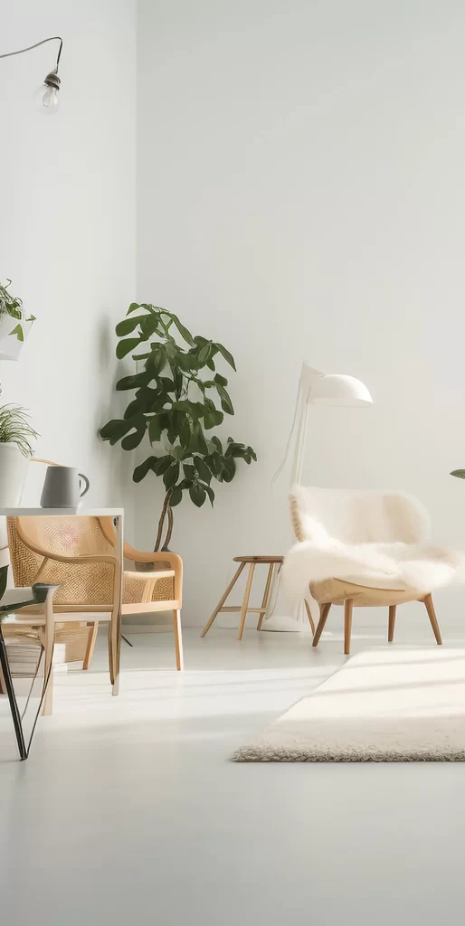 Minimalist Scandinavian Interior With Lush Indoor Plants