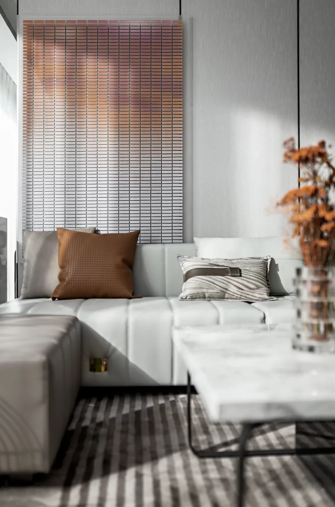 Modern Living Room White Sofa Coffee Table Natural Light